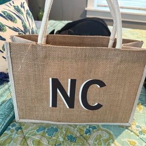 Jute Tote Bag with NC Print